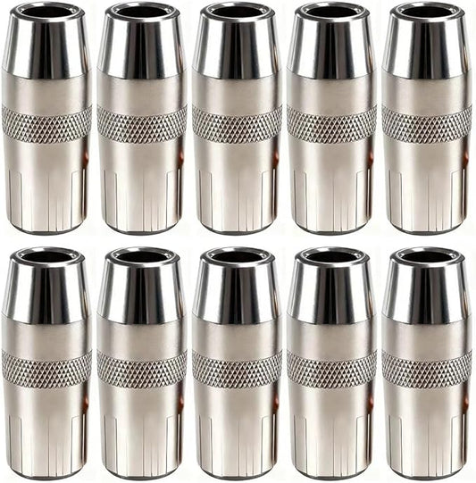 10-pk Gas Nozzle KP2742-1-50F, 1/2" ID, Compatible with Lincoln Magnum PRO 250L/300L Welding Guns