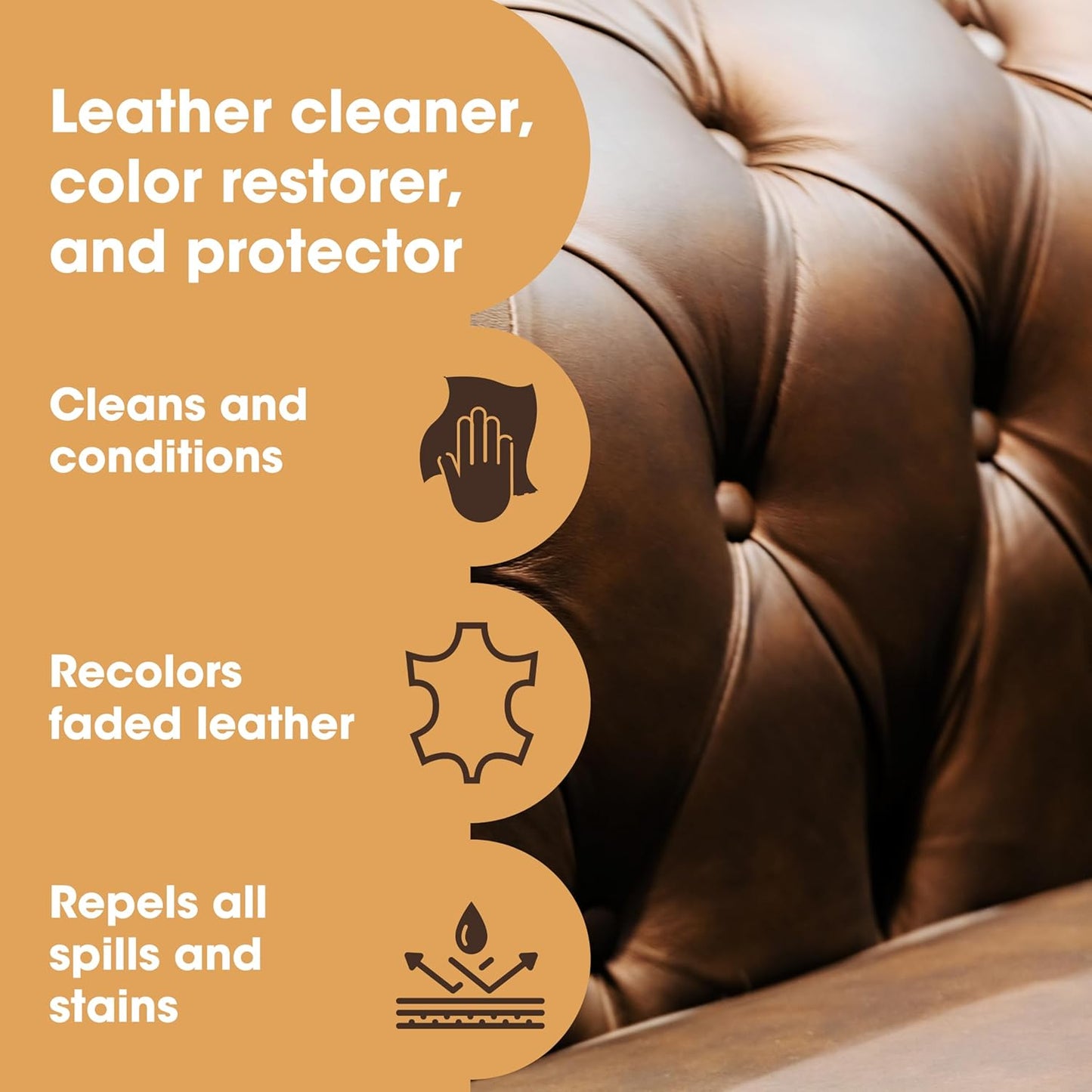 Furniture Clinic Leather Complete Restoration Kit | with Leather Recoloring Balm, Cleaner, 2-in-1 Protection Cream & Conditioner, Sponge, and Cloth | Repair Kit for Furniture (Light Grey)