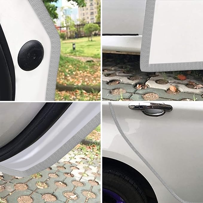 MYFAMIREA 16.4Ft(5M) Long Car Door Edge Guards, U Shape Edge Trim Rubber Seal Protector Car Door Protection Anti-Collision Rubber Clips Easy to Cut No Need Adhesive Fit for Most Vehicles| Grey