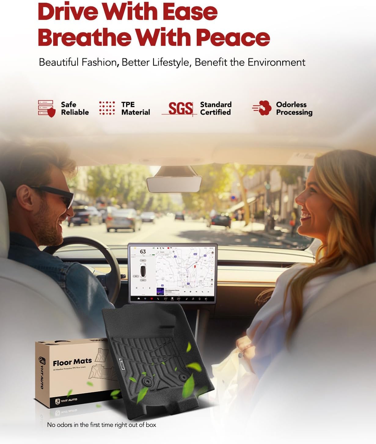 YHTAUTO Floor Mats Fit 2010-2014 Ford F-150 (SuperCrew/Crew Cab Built After 8/19/2010), TPE All Weather Floor Liner Odorless Custom Fit Car Mats, 1st 2nd Row F150 Accessories