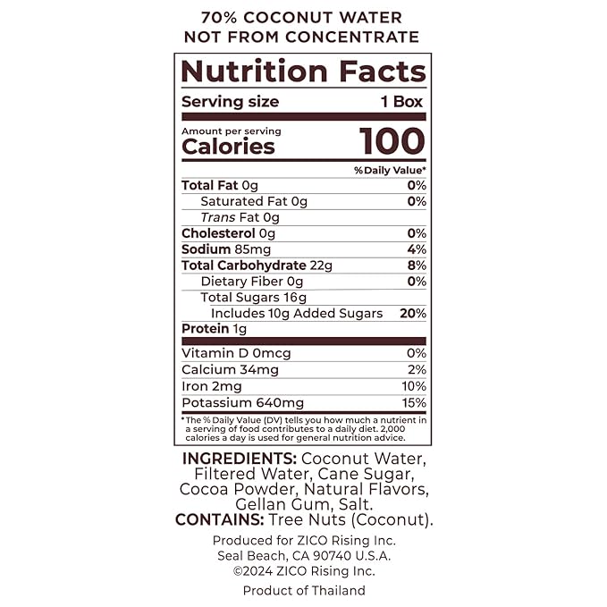 Zico Chocolate Coconut Water, Dairy-free, Plant-based, tastes like Chocolate Milk, 11.2 Fl Oz (Pack of 12)