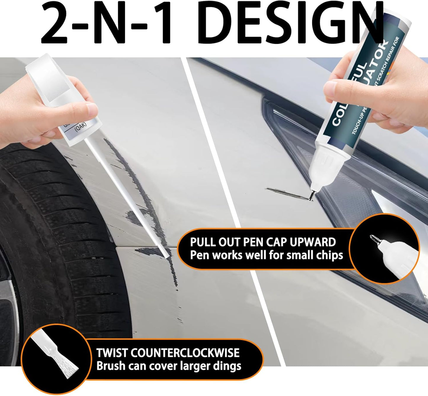 G41 Black/Magnetic Black Pearl Touch Up Paint for Nissan, Car Paint Pen Scratch Repair Two-In-One Touch Up Paint, Premium Car Scratch Remover for Deep Scratches