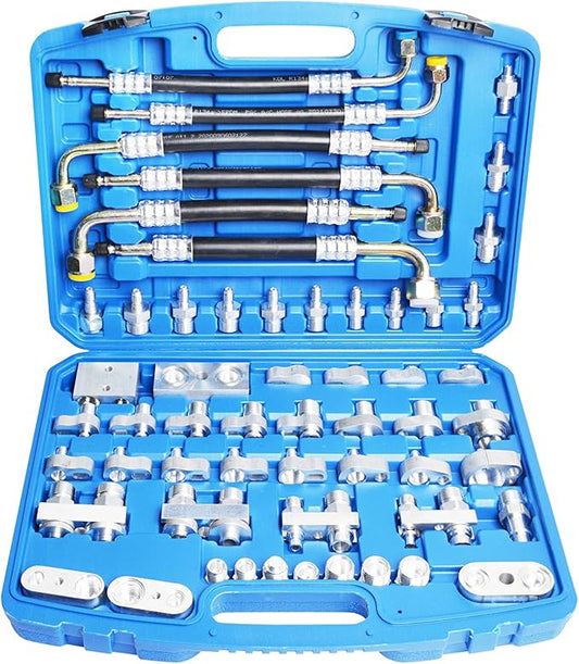 56PCS Automotive Air Conditioner Leak Test Kit, A/C Compressor Detection Repair Tool Kit, Air Conditioning Leak Detector