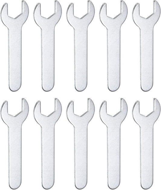 HARFINGTON 10pcs Small Wrench 12x70x2mm Metric U-Shaped Single Open Ended Spanner Super Thin Flat Head Galvanizing Wrench for Automotive Repair Furniture Assembly