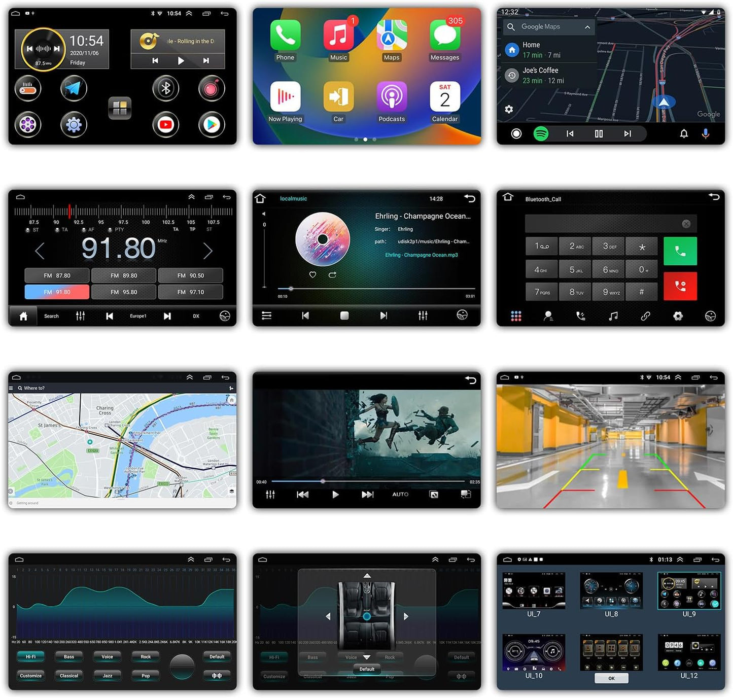 Double Din Car Radio Support Wireless CarPlay & Wireless Android Auto, [2G+32G] 7 Inch Touchscreen Car Stereo with Bluetooth+WiFi+RDS/FM+GPS Navi+Backup Cam+Mirror Link,Car Audio Receivers