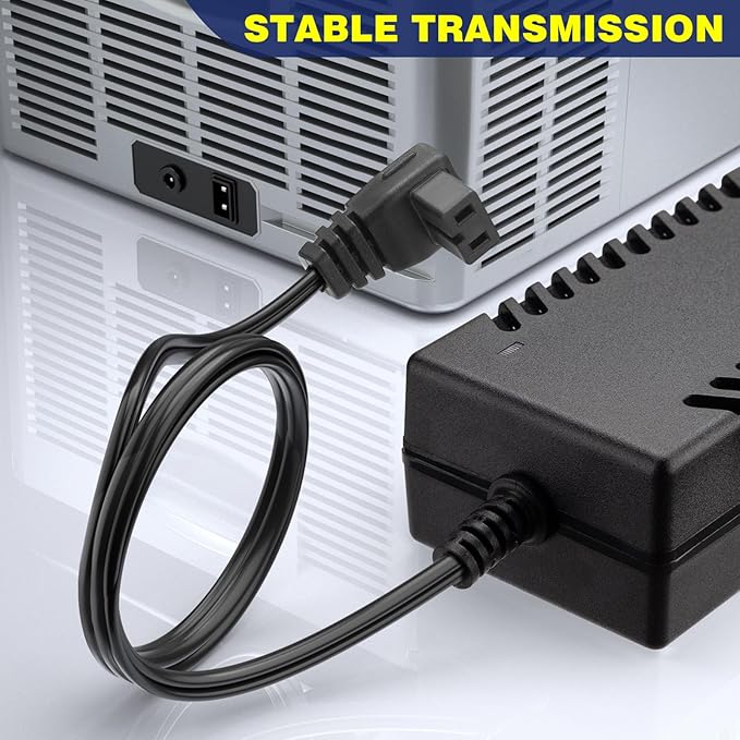 AC Power Cord 100~240V for Car Refrigerator, 60W AC Power Adapter Compatible for 60W 12V Refrigerator Car Freeze, 14.5V Car Fridge Freezer Part Compatible with Most Brands Car Refrigerator