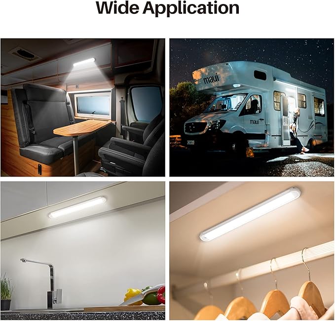12v LED Interior Light Bar，CT CAPETRONIX 120LEDs 1500LM 8W DC 12 Volt led Strip Lights with ON/Off Switch，for Enclosed Cargo Trailer, Car RV Van Truck Lorry Camper Boat Caravan Motorhome (2Pack)