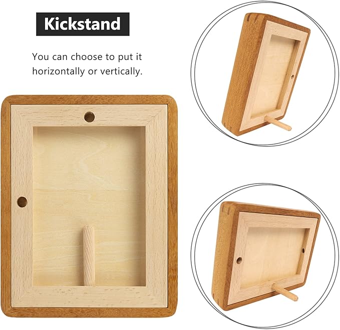 Natural Wood Photo Frames Inspired Tabletop Picture Frame with Mat, Vertical or Horizontal Display (Teak, 11x14 matted to 5x7/8x10)