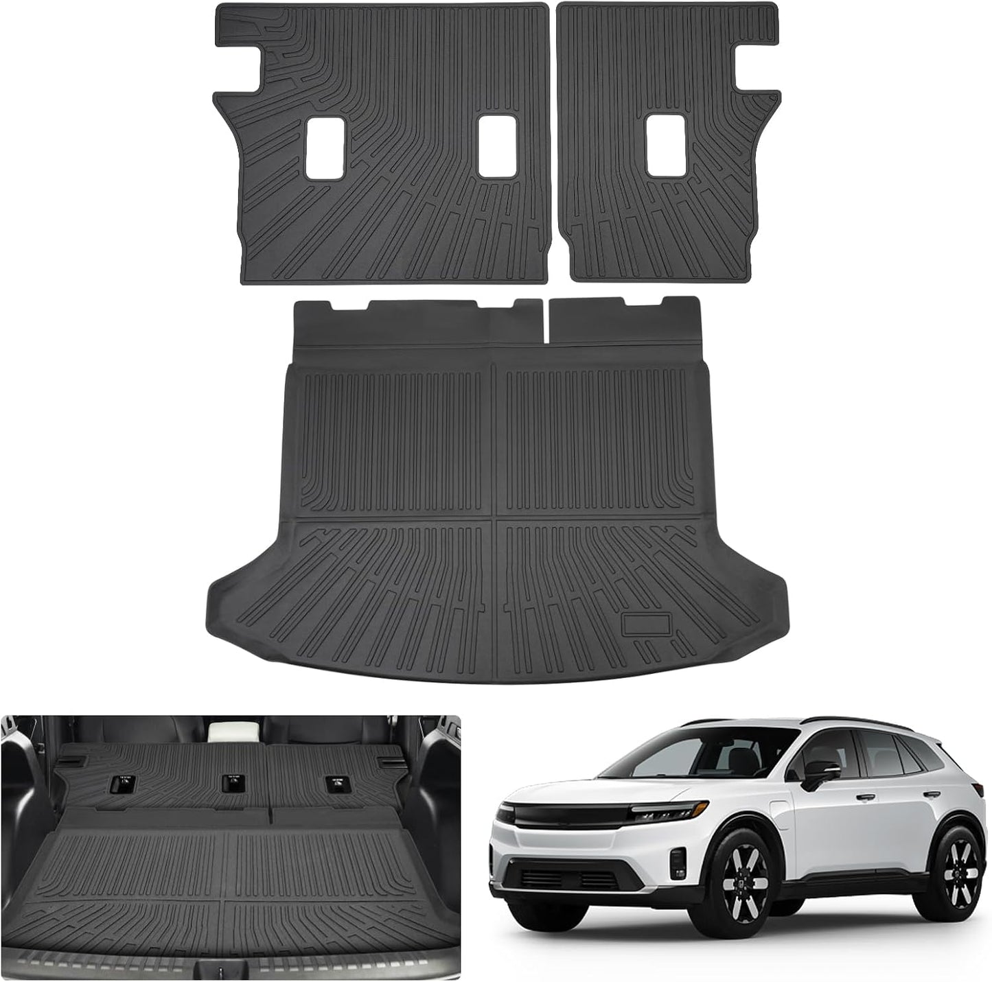 Cargo Liner for Honda Prologue/Chevy Blazer EV 2024-2026 Trunk Mat with Back Seat Cover All Weather Cargo Mat for Prologue Accessories (Trunk Mat+Backrest Mats)