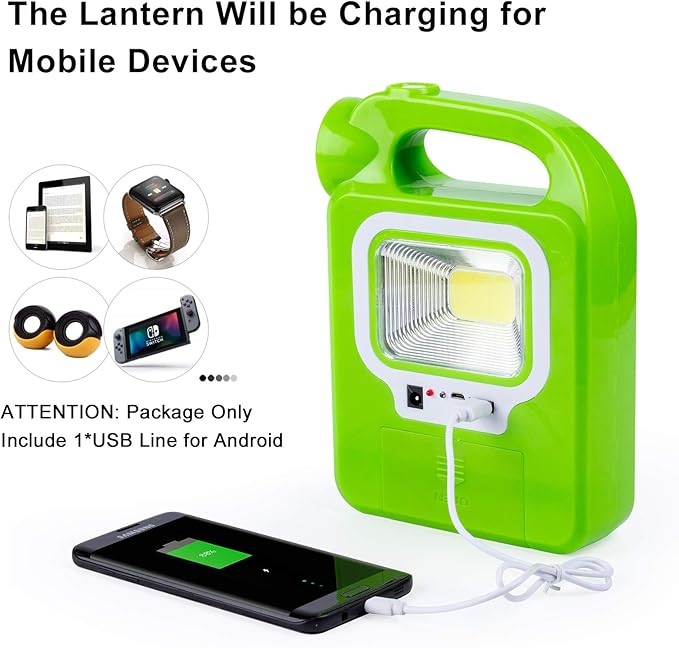 4 Pack Solar Lantern Camping Essentials Accessories Lights, Rechargeable LED Flashlight, Tent Lights for Emergency, Hurricane, Survival Kits, Operated Lamp, Charging for Device