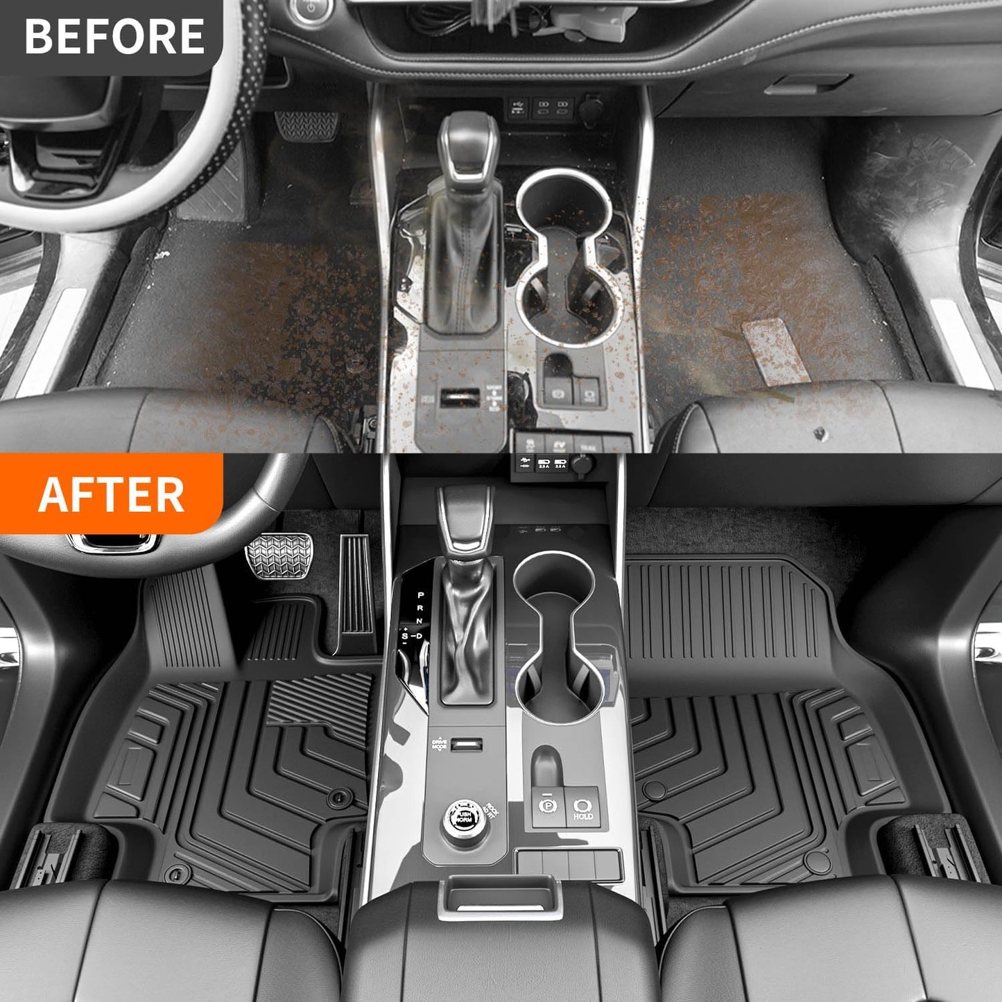 powoq Floor Mat Compatible with 2020-2025 Toyota Highlander Cargo Mat Trunk Liner Cargo Liner Replacement for 2020-2025 Toyota Highlander Accessories