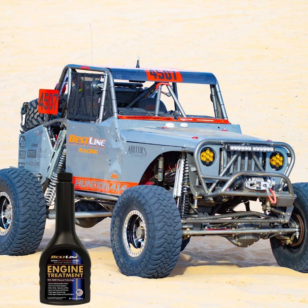 BestLine Racing Diamond Nano-Lubricant Engine Oil Additive For Gas & Diesel Engines.- Made in the USA. Reduce Friction by 60% - High Performance, Engine Protection, and Extend Oil Life