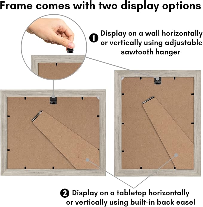 Americanflat 8.5x11 Diploma Frame with Shatter-Resistant Glass - Document Frames with Engineered Wood - Legacy Collection - Certificate Frame for Tabletop and Wall Display - Driftwood