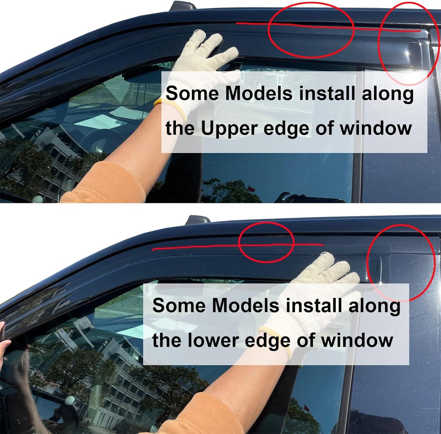 Smoke Window Visors Compatible with 2003-2008 Toyota Corolla Sun/Rain Guards Wind Deflector 4pcs 94620