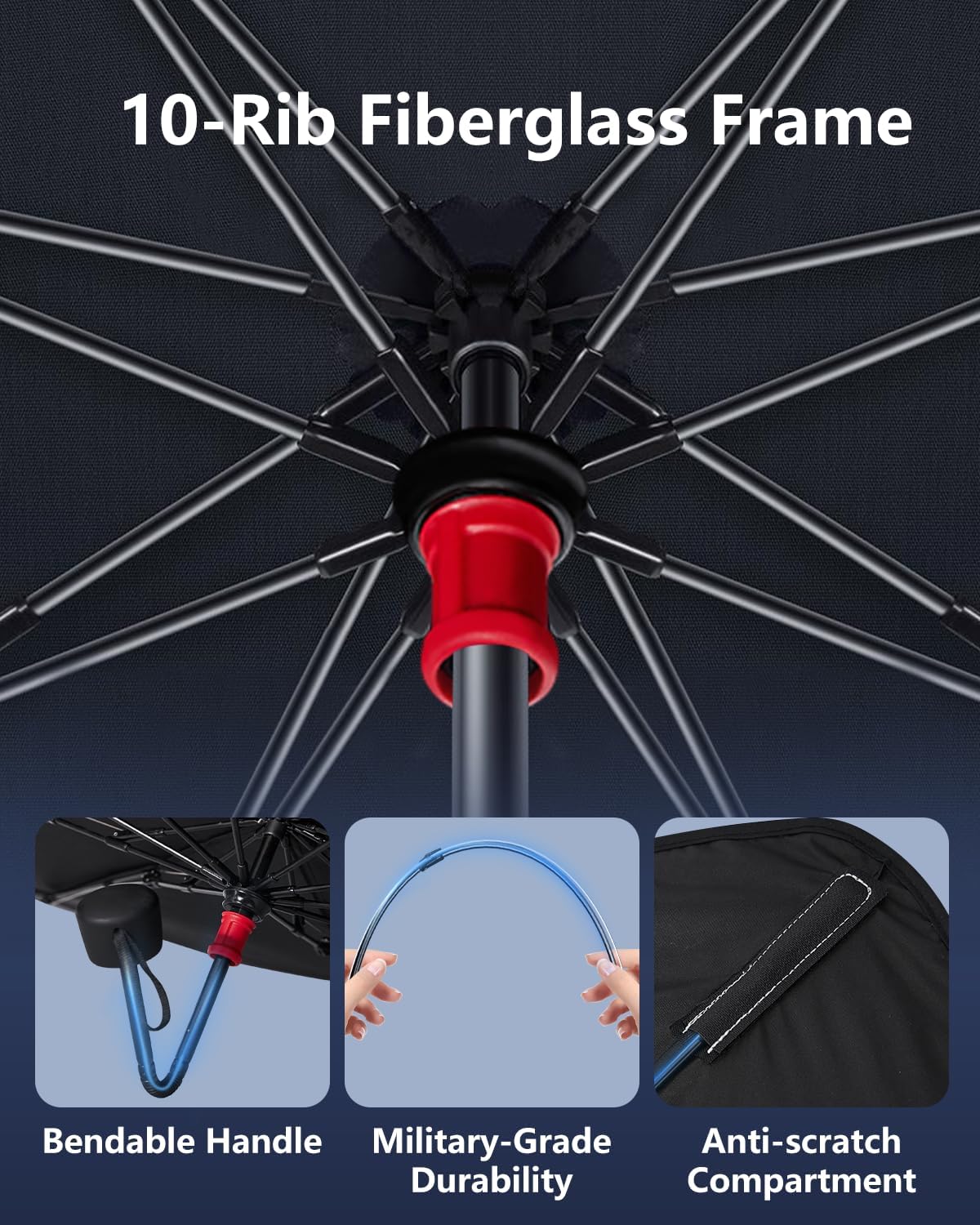 Car Windshield Sun Shade-Sun Ray Reflective Front Window Cover,Foldable Car Sunshade Windshield Umbrella with Bendable Handle for Heat and Sun Protection,Easy to Install for Cars,SUVs,Trucks and Vans