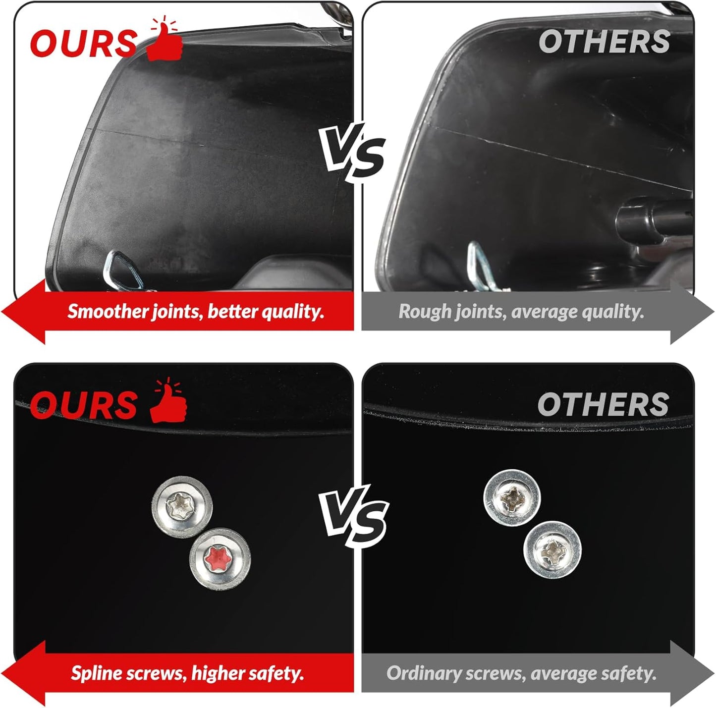 XFMT Motorcycle Matte Black 5" Extended Stretched Hard Saddlebags Saddle Bags For Harley Touring Road King Street Glide Road Glide Electra Glide Ultra Classic 2014-2023