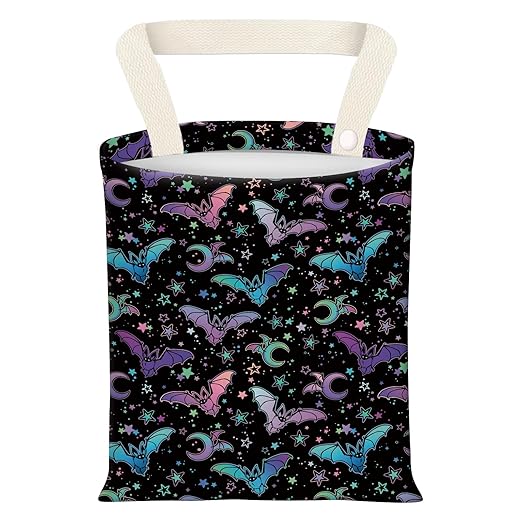 Car Garbage Can, Seat Back Hanging Cute Car Trash Can Bag, Car Organizer and Storage Bag for Travelling, Outdoor Cute Colorful Bats
