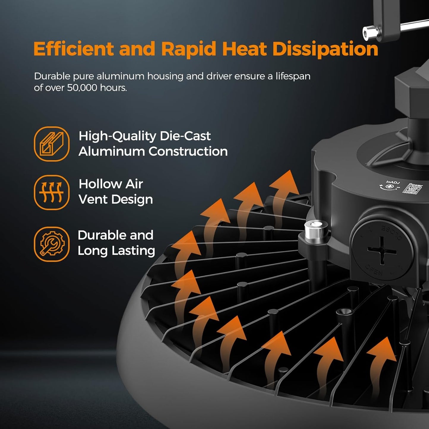 High Bay Lights LED UFO Light 240W LED Shop Lights 6000K IP65 Commercial Bay Lighting Fixture 43200 LM Super Bright, 5ft Cable Plug & Play for Warehouse Factory Garage Workshop Barn 6 Pack