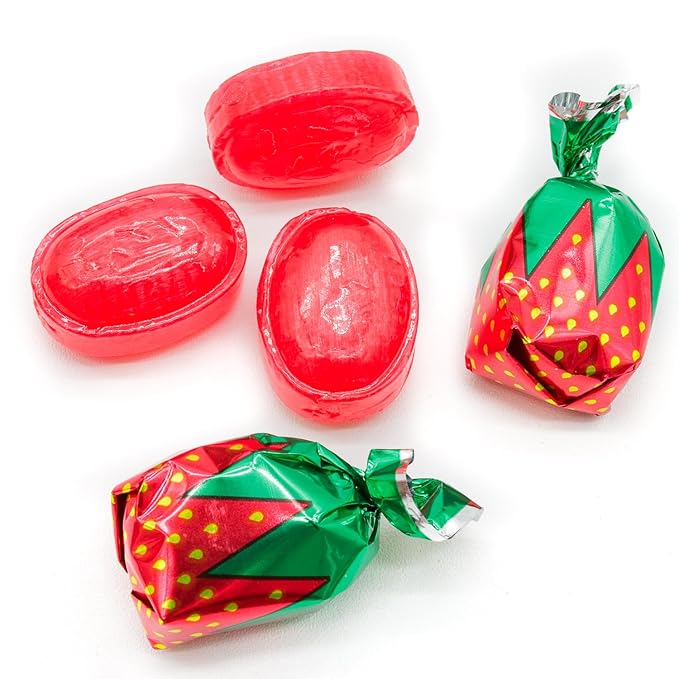 ARCOR Strawberry Bon Bons 4 lb – Individually Wrapped Hard Candy with Soft Center, Bulk, Old Fashioned