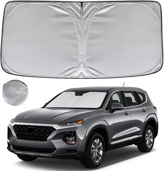 KAYZT Windshield Sun Shade for 2019-2025 2026 Hyun-dai Santa Fe Foldable Sunshade Front Window Custom Fit Car Accessories