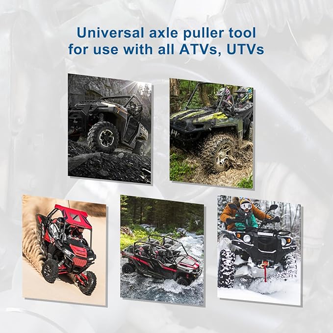 CV Axle Removal Tool for ATV & UTV, Heavy Duty CV Axle Puller with 3.8lb Slide Hammer, Heat Treated Driveshaft Removal Tool Set