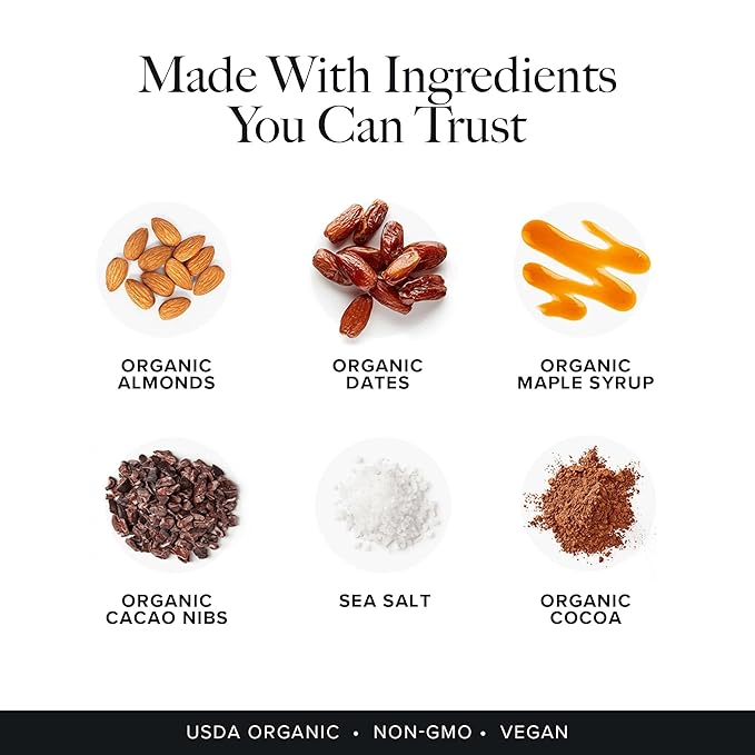 Truvani Plant Based Snack Bars | Chocolate Brownie 1 Pack | 7g Protein | USDA Organic and Vegan | The Only Bar | Dairy, Soy, and Gluten Free | Individually Wrapped