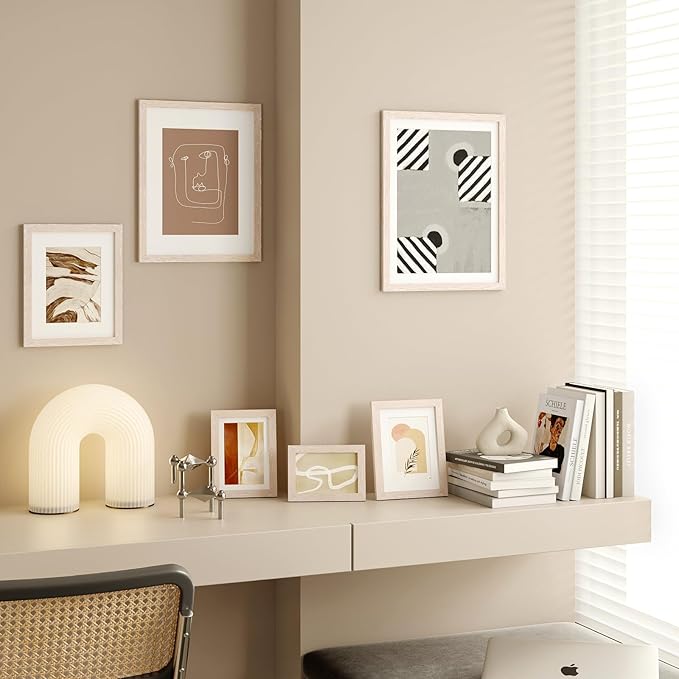 KINLINK 12x16 Picture Frame Rose Pink, Wooden 16x12 Photo Frames with Plexiglass for 11x14 Picture with Mat or 12x16 Without Mat, Perfect for Art Wall and Tabletop Display 12 x 16 frame Set of 4