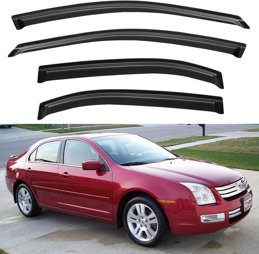Window Visors Rain Guards Shield for 2006-2012 Ford Fusion, Out-Channel Window Vent Wind Deflectors Visors Shades for 2007-2013 Lincoln MKZ, 2006-2010 Mercury Milan, 2006 Lincoln Zephyr