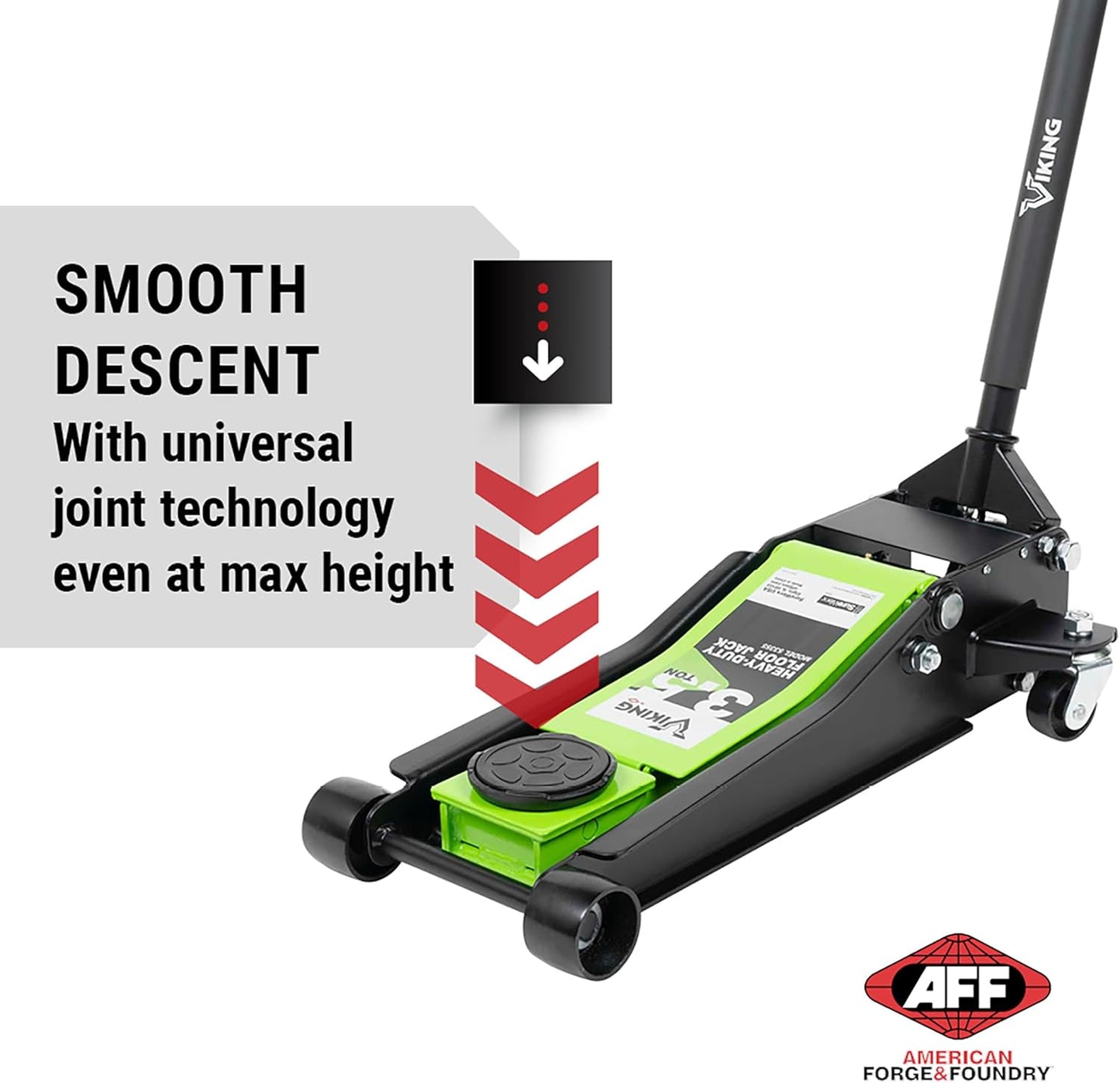 AFF Viking 3.5 Ton Floor Jack - Low Profile Car Jack with Lightning Lift Hydraulic - Heavy Duty