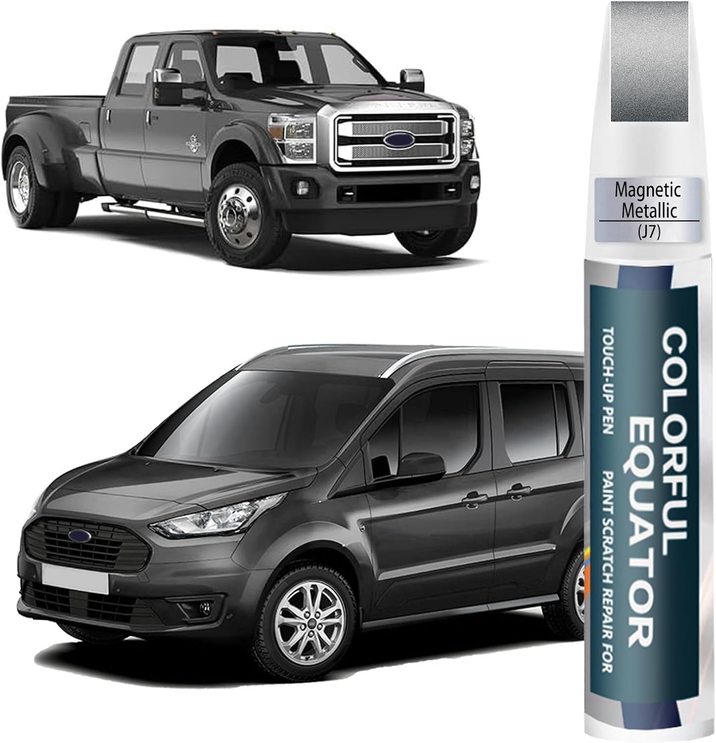 J7 Magnetic Metallic Touch Up Paint for Ford, Car Paint Pen Scratch Repair Two-In-One Touch Up Paint, Premium Car Scratch Remover for Deep Scratches