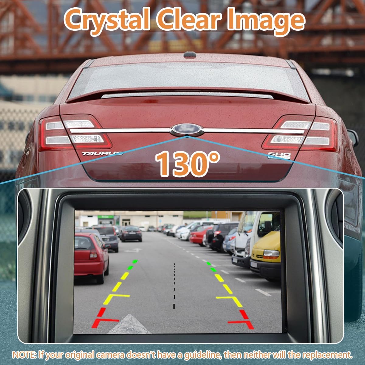 OE Backup Camera Compatible with Ford Taurus/Taurus Sho/Taurus Police 2013-2019 | Rear View Reverse Park Assist Camera | Replaces EG1Z-19G490-A, DG1Z-19G490-A, 592-224, PAC251, FO1960165