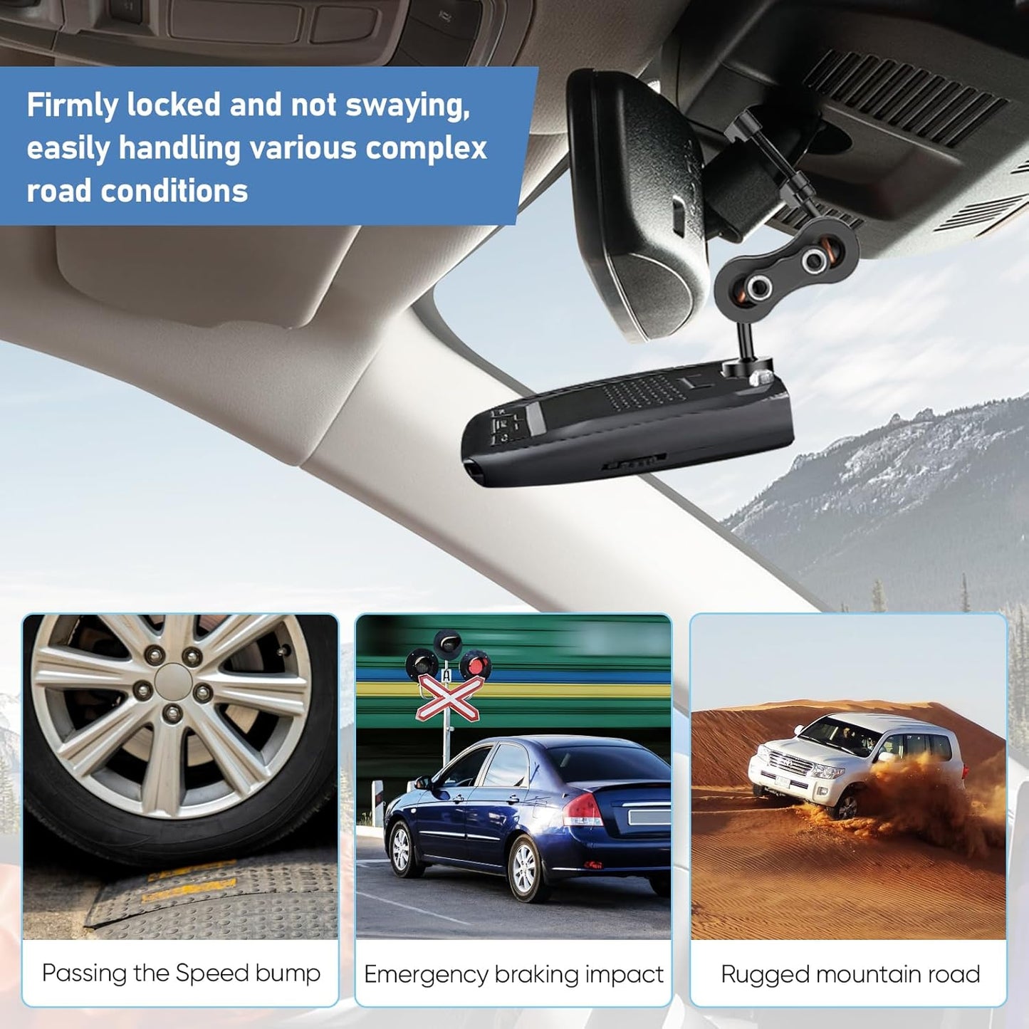 Radar Detector Mount Rearview Mirror Bracket,Car Truck Mirror Radar Mount Bracket,Aluminum Rearview Mirror Rod Mount (for Uniden Radar Detector)