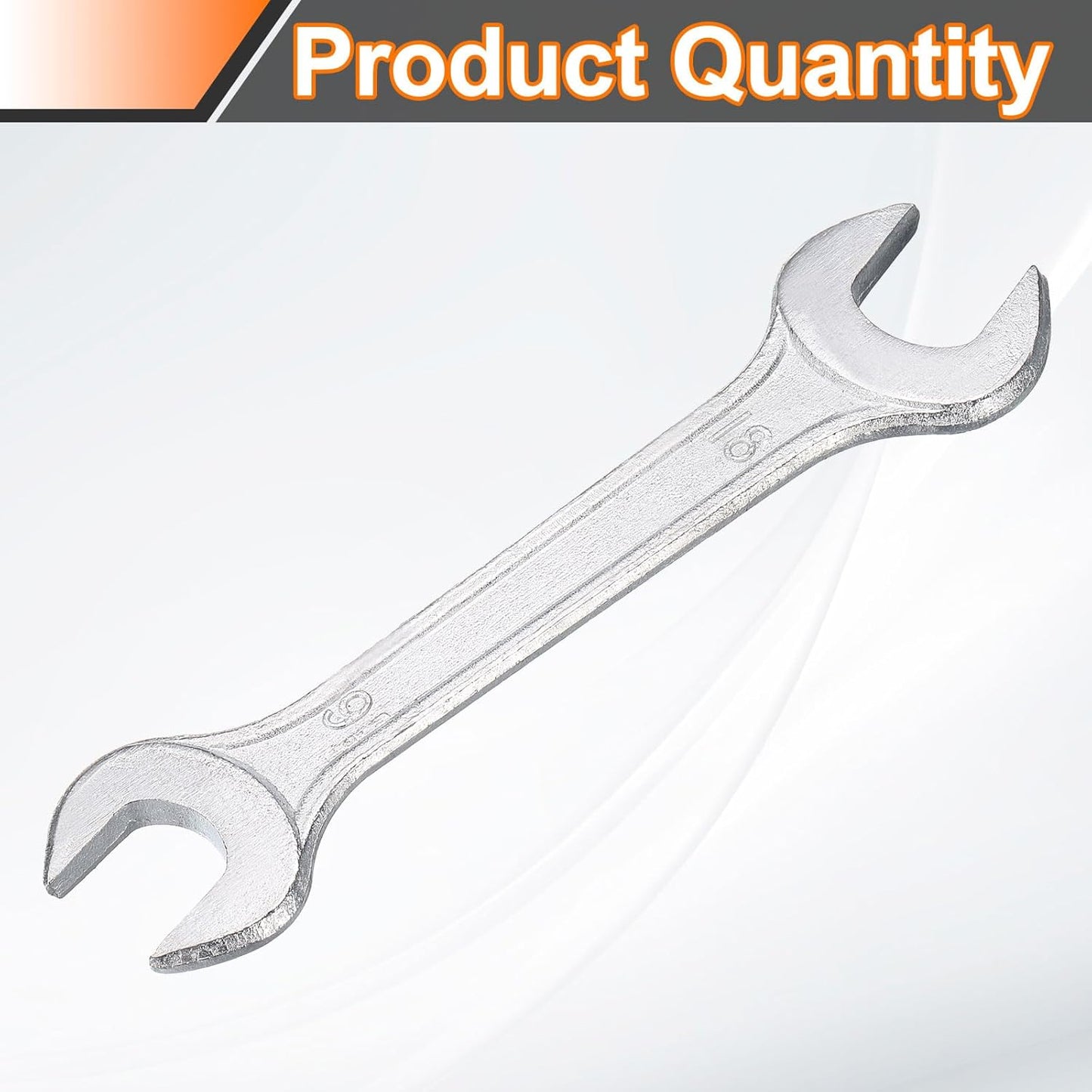 HARFINGTON Double Open End Wrench 16mm x 18mm Metric 15 Degree Offset Angle Small Flat Head Wrench Galvanizing Open Ended Spanner for Automotive Repair Furniture Assembly