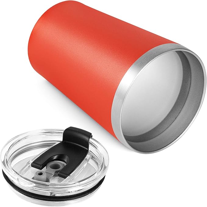 VEGOND 12oz Tumbler Stainless Steel Tumbler bulk Vacuum Insulated Double Wall Travel Tumbler with Lid and Straw Reusable Tumbler, Brick Red 1 Pack