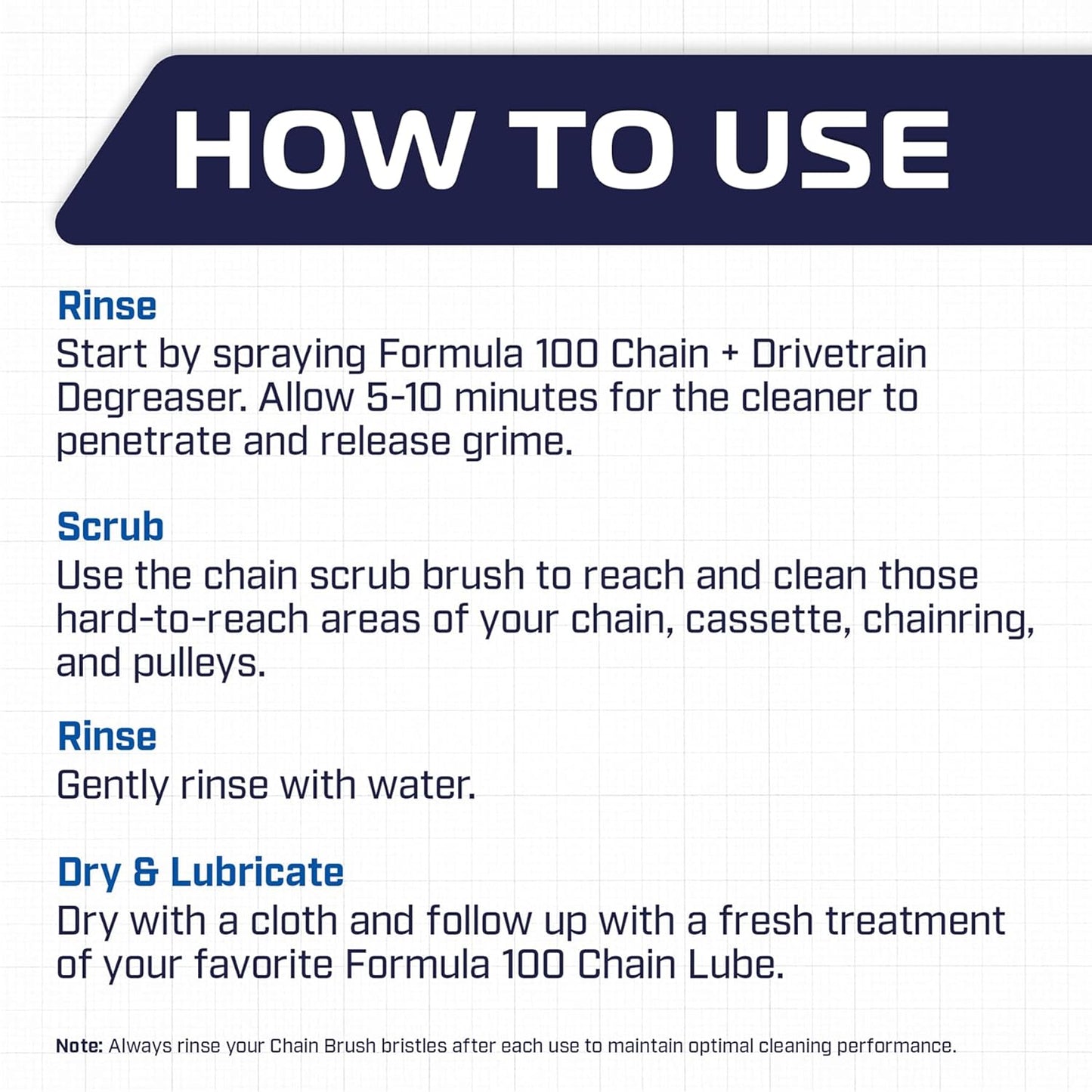 Speed Clean Chain + Drivetrain Brush – Deep Cleaning for Bicycles – Firm Bristles, Dual Brush, Comprehensive Clean