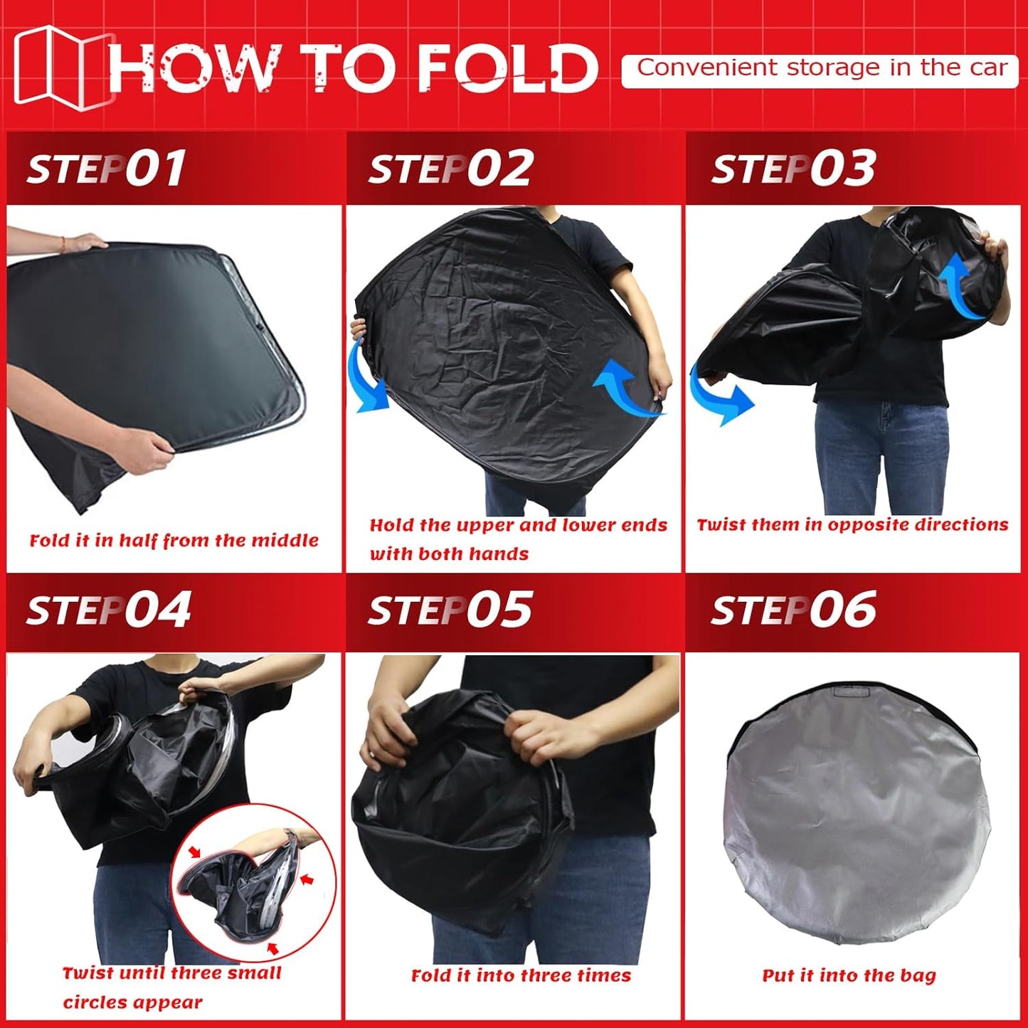 KAYZT Windshield Sun Shade for Toyota Tacoma 2016-2025 Foldable Sunshade Front Window Custom Fit Accessories