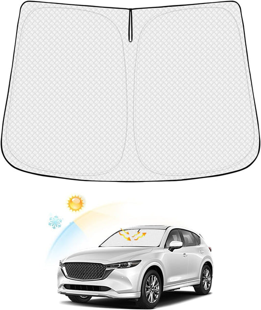 Windshield Sun Shade for Mazda CX-5 2017-2025 2026 CX5 Accessories Thicken 6-Layer Front Window Sunshade Cover Sun Visor Protector Foldable Block UV Rays Keep Vehicle Cool