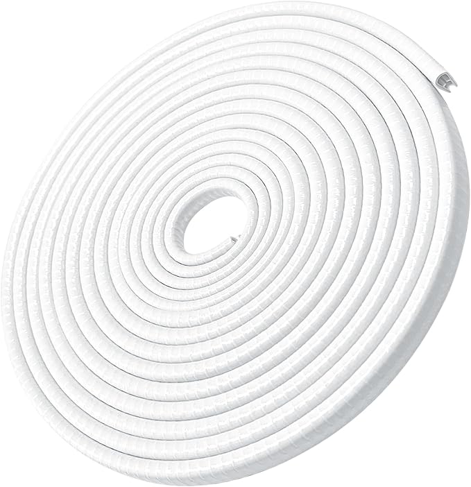 MYFAMIREA16.4 Ft(5M) Car Door Edge Guards U Shape Edge Trim Rubber Seal Protector Rubber Car Door Protector Car Protection Door Edge Anti-Collision Rubber Clips Fit for Most Car