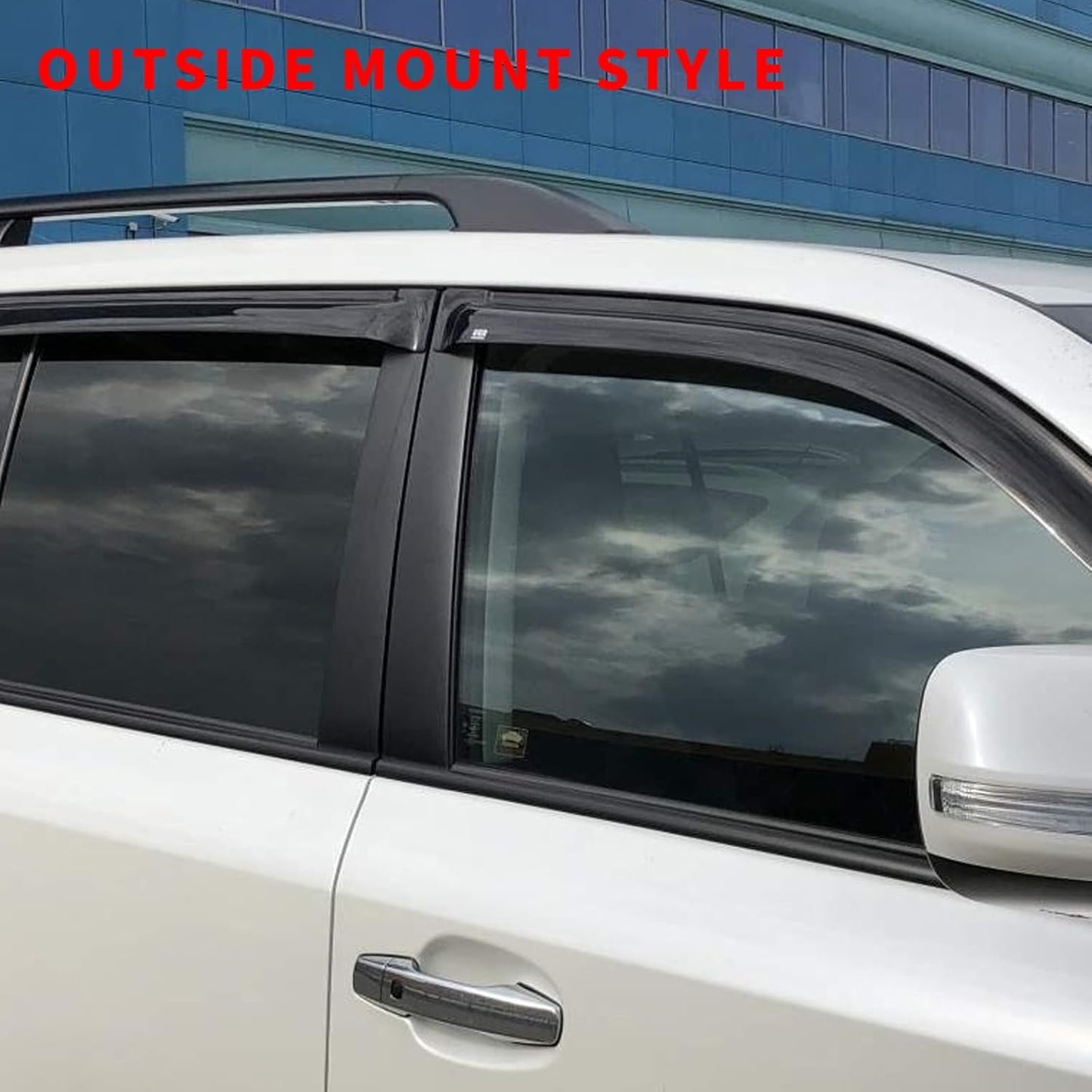 Window Rain Guards Fit for 2021-2025 Nissan Rogue S, SV, SL, Platinum, 4-Piece Acrylic Set with 3M Tape 2.5mm Thick Highway Wind Noise Reduction Exterior Car Accessories 2022 2023 2024