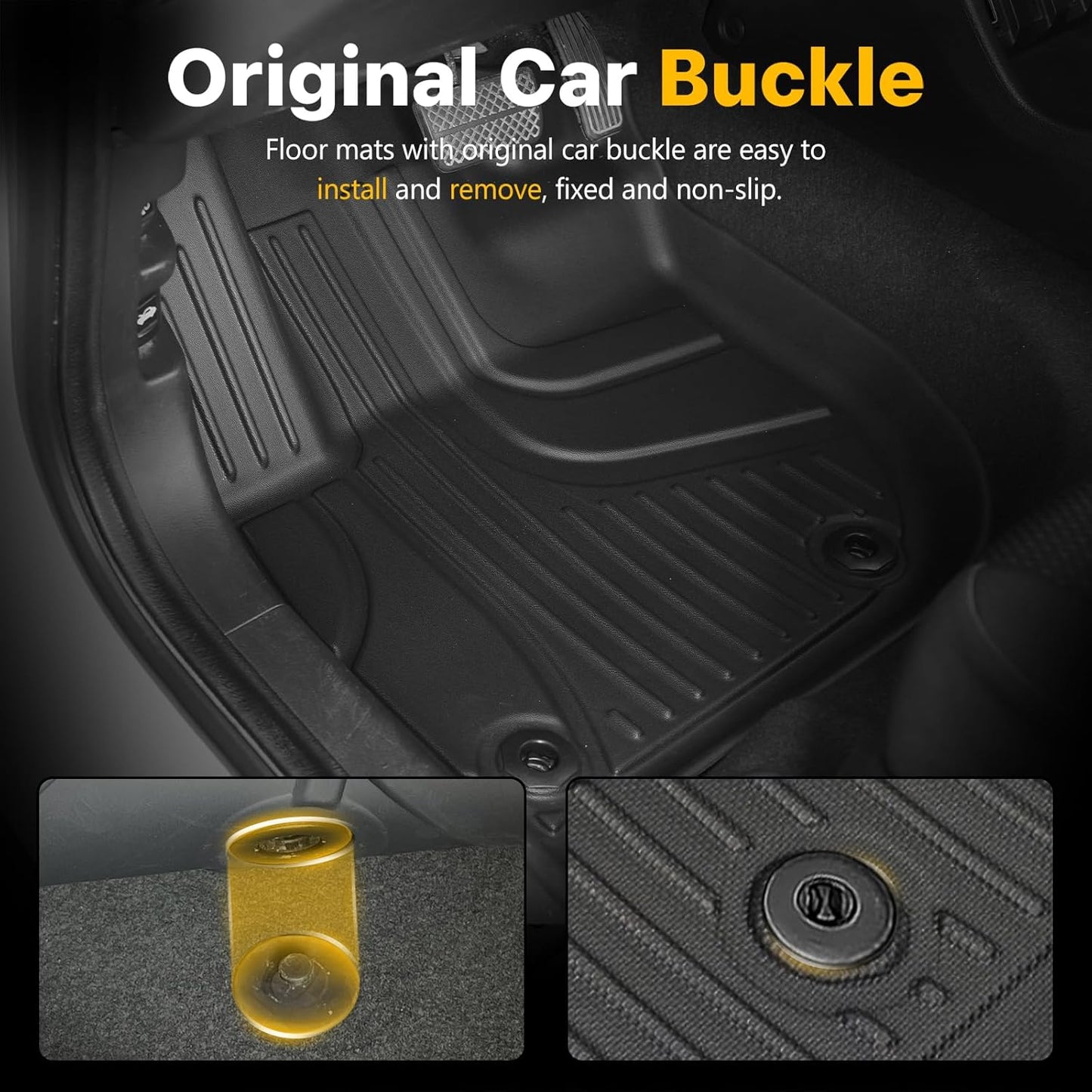 2016-2021 2022 HRV Floor Mats & Cargo Liner & Backrest Mat Fit for Honda HR-V AWD Model: All Weather Protection Floor Liner 1st & 2nd Row Full Set Car Liner Trunk Mat HRV Accessories