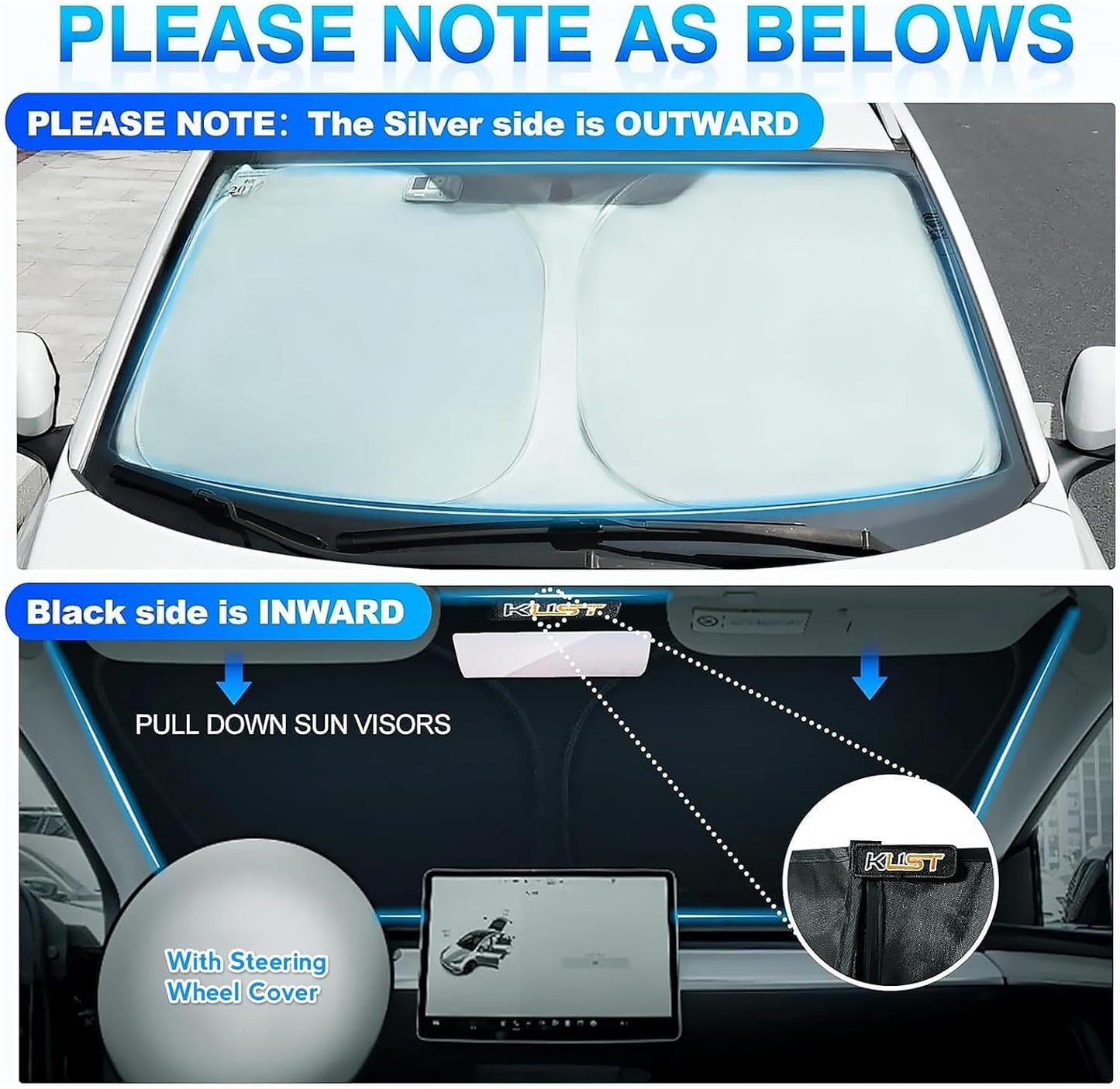 KUST Windshield Sun Shade Custom Fit for 2019-2024 2025 2026 Acura RDX Accessories Windshield Sunshade Window Shade Sun Visor Protector Foldable Blocks UV Rays Keep Your Car Cooler
