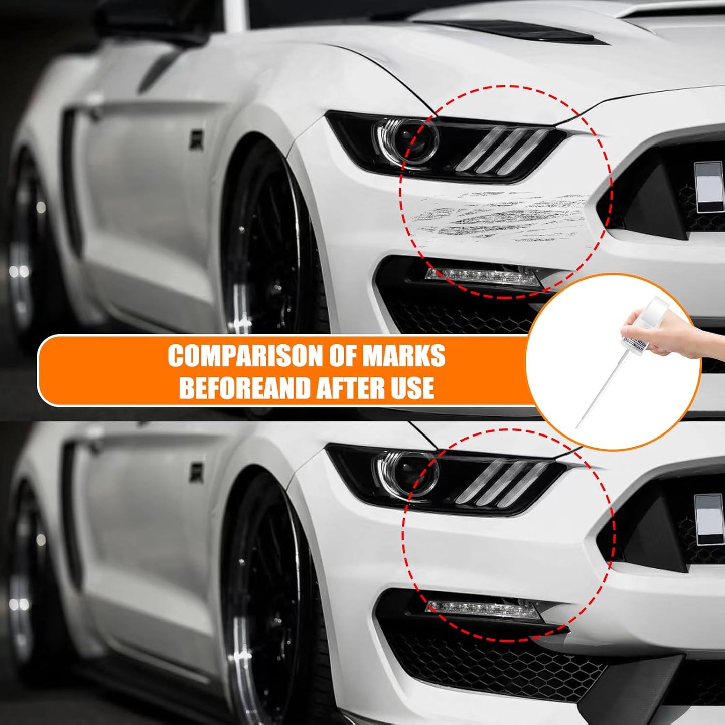 G1 Shadow Black Touch Up Paint for Ford, Car Paint Pen Scratch Repair Two-In-One Touch Up Paint, Premium Car Scratch Remover for Deep Scratches