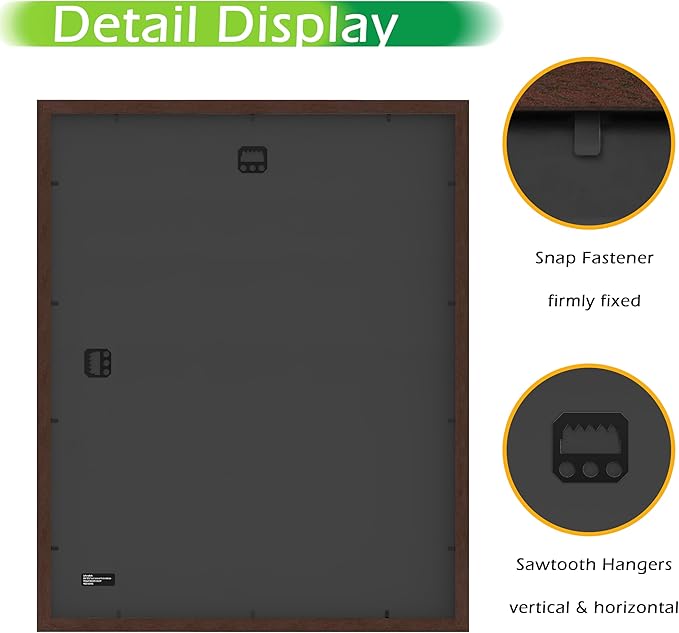 FrameWorks 2-Pack, 16x20 Matted to 11x14 Picture Frame, Mahogany ??Classic Wooden Photo Frame with Tempered Glass, Modern Matte Finish for Prints, Posters, Certificates & Wall Decor ??Gallery-Ready