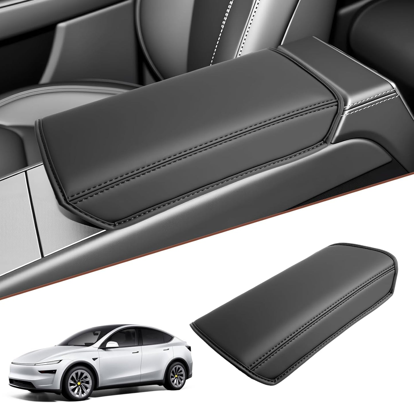SKTU for 2025 2026 Tesla Model Y Armrest Cover for 2025 2026 Tesla Model Y Center Console Cover Tesla Model Y 2025 2026 Accessories Console Cushion 2025 2026 Model Y Seat Box Cover [Durable, Soft]