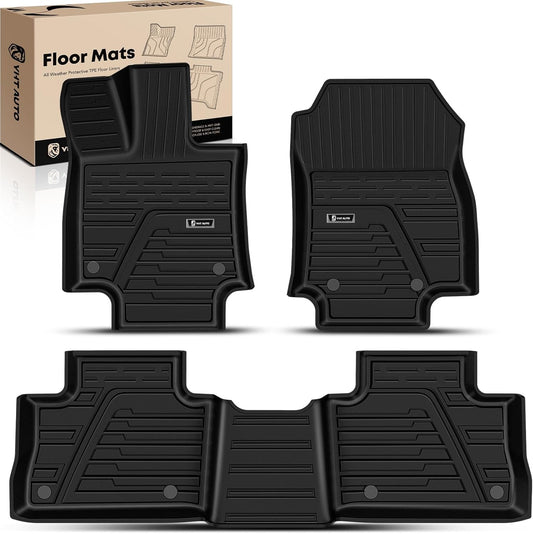 YHTAUTO Floor Mats Fit 2019-2025 Toyota RAV4 (Include Hybrid), TPE All Weather Car Mats Waterproof Anti-Slip Odorless Floor Liner, Interior Car Accessories Front & 2nd Row Liner