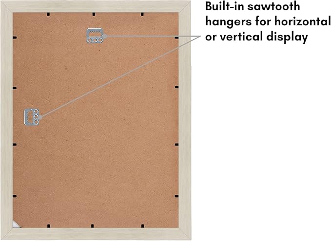 Americanflat 11x14 Picture Frame with Shatter-Resistant Glass - Set of 2 - Use as 8x10 Frame with Mat or Display 11x14 Photo Without Mat - Signature Collection - Picture Frames for Wall - Light Wood
