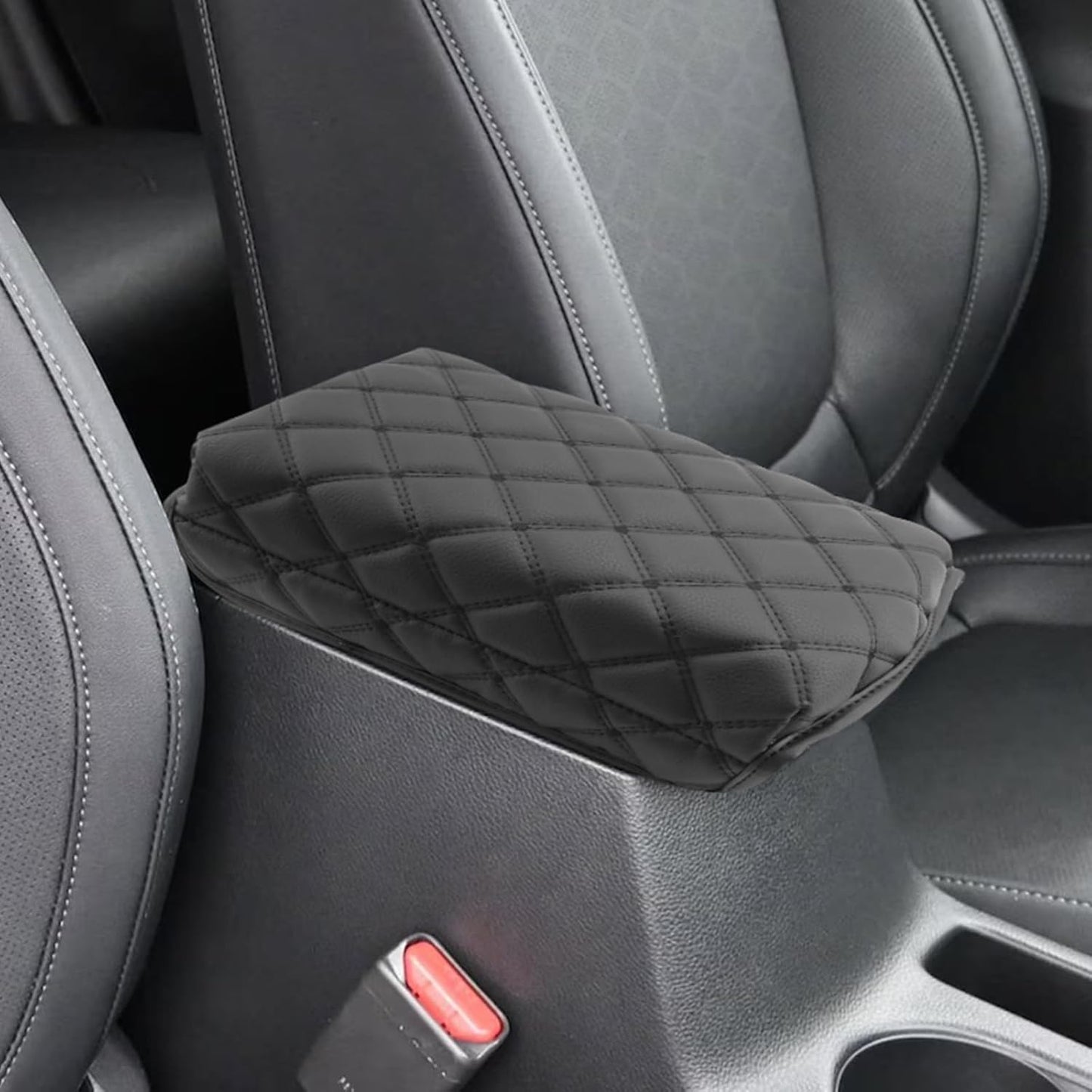 SXCY for 2024 2025 Kia Seltos Armrest Cover for Kia Seltos 2025 Accessories 2021-2024 2025 Seltos Center Console Cover Pad 2024 2025 Seltos Middle Console Cover (Thick Soft Pad)