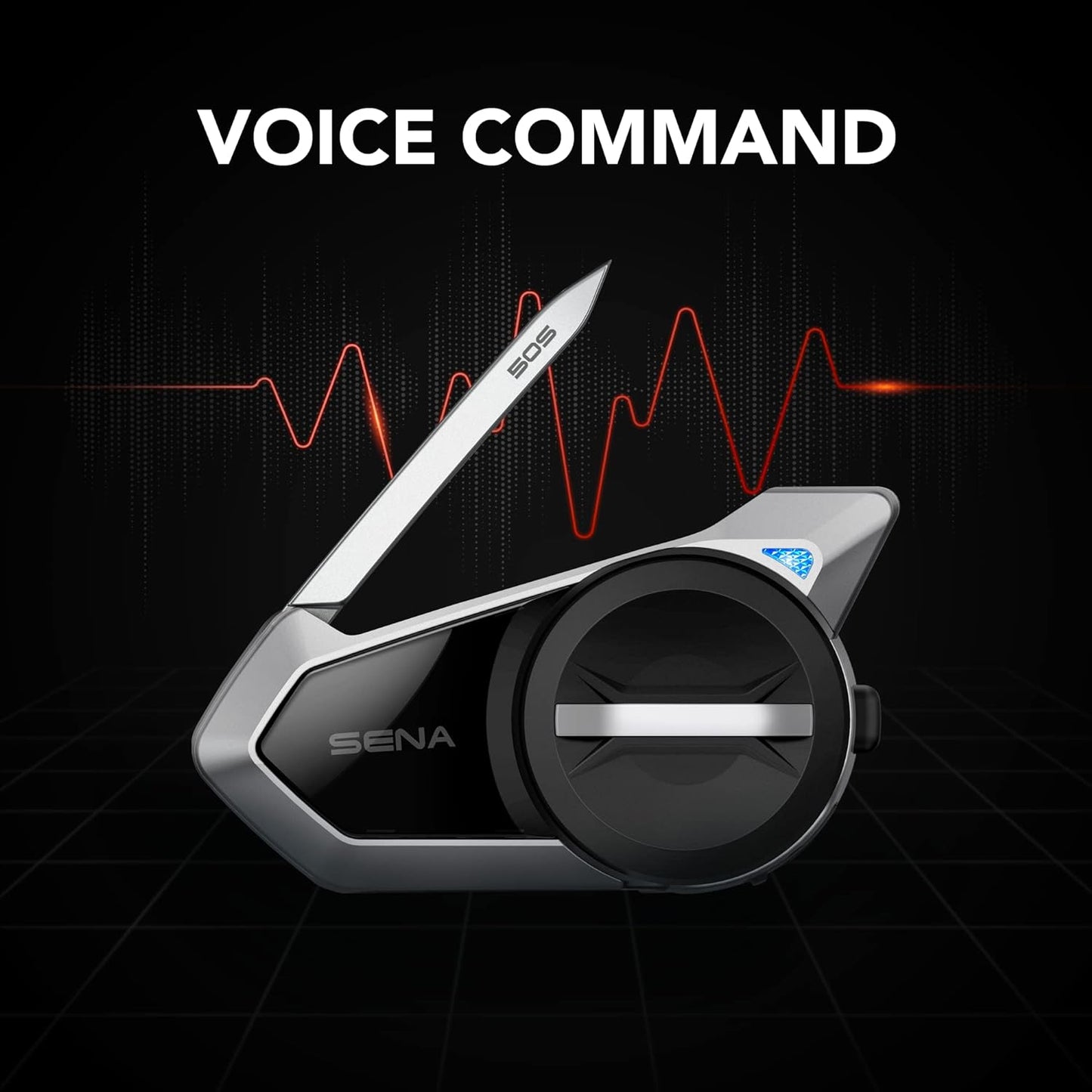 Sena 50S Motorcycle Jog Dial Communication Bluetooth Headset w/Sound by Harman Kardon Integrated Mesh Intercom System Premium Microphone & Speakers, Dual Pack