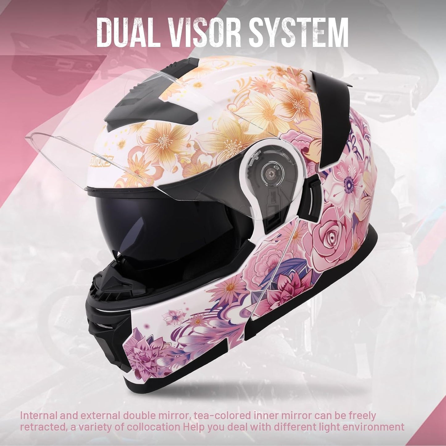 Modular Motorcycle Helmets Full Face Flip up Street Bike Motorcycle Helmet for Unisex Adult Model 912