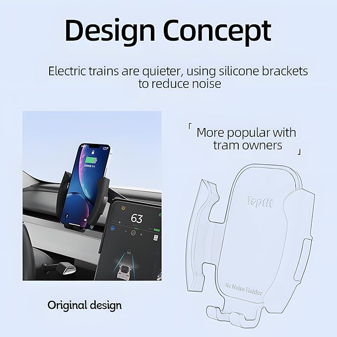 Tesla Model Y Juniper Phone Mount Accessory 2025-2026，Model 3 Phone Holder Highland (2024+)| Next-Gen | Slim Dock | Enhanced Grip